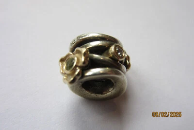 Original Pandora Charm Peridot Diamant, 14 K Gold & Sterling Silber 790318D - Bild 1 von 4