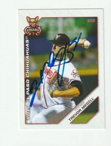 Tarjeta firmada por Trevor Megill 2019 Choice El Paso Chihuahuas Auto Brewers certificado de autenticidad - Imagen 1 de 1