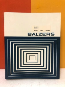 Balzers BK 800 Operating Manual - Picture 1 of 3