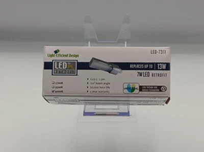 LED-7311 Replacement Bulb 7W Retrofit Replaces 13W G23-2 2 Pin 4000K 120Deg - Image 1 of 4