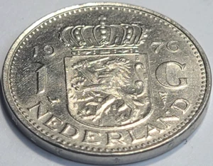 1976 Netherlands 1 Gulden KM# 184a US SELLER COMBINE SHIPPING - Picture 1 of 2