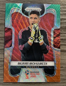 2018 Panini Prizm World Cup Soccer Green Orange Wave #252 Munir Mohamedi - Picture 1 of 2