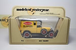 Matchbox Models of Yesteryear Y-5  1927 Talbot. Taystee Bread. 1978 England.