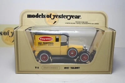 Matchbox Models of Yesteryear Y-5  1927 Talbot. Taystee Bread. 1978 England. Foto 1 de 4