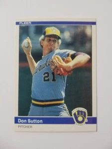 DON SUTTON 1984 FLEER BASEBALL CARD #215 MILWAUKEE BREWERS - Picture 1 of 2