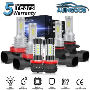 For Toyota Highlander 2014-2019 Combo 6Pcs LED Headlight Kit Super Bright Bulbs - Picture 1 of 17