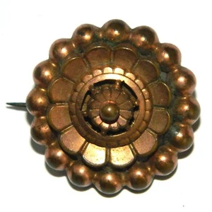 jolie broche fin XIX° en plaqué fleur - Bild 1 von 2