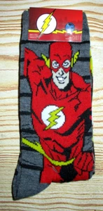 MENS FLASH DC COMICS  2 PAIR PACK CREW SOCKS (SHOE SIZE 6-12) - Picture 1 of 2
