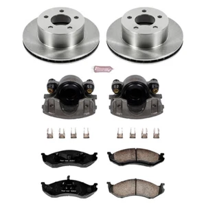 PowerStop KCOE2119 Front Disc Brake Kit Calipers Set for 90-99 Cherokee Wrangler - Picture 1 of 12
