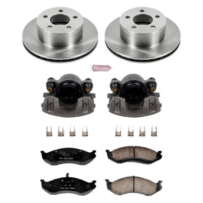 Kit de pinças de freio a disco dianteiro PowerStop KCOE2119 conjunto para 90-99 Cherokee Wrangler - Imagem 1 de 4