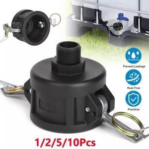 275 330 Gallonen IBC Tote Wassertank Abfluss Adapter 2" Nockenverschluss für Gartenschlauch 3/4" - Bild 1 von 19