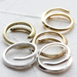 Anillo Bling de latón macizo de una pieza base-anillo para dedos-22 mm (4739C) - Imagen 1 de 10