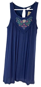 Mudd Blue Floral Embroidered Size 14 Sundress New Girls 16 - Picture 1 of 6