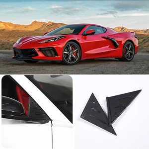 Real Carbon Fiber Exterior Window Triangle Cover Trim For Corvette C8 2020-2023 - Foto 1 di 12