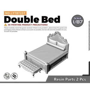 SSMODEL 237 1/87 HO Scale Scene Model Double Bed - Bild 1 von 2