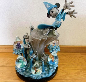 Vintage Mickey Mouse Figure Fantasia 2000 Snow Globe 32.5cm Resin Ceramic - Picture 1 of 9