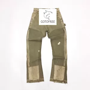 PANTALONES DE REGISTRO BEBETA PATCHWORK GDEP JEANS PINTADOS DE LONA DENIM ROPA DE TRABAJO PANTALONES - Imagen 1 de 18