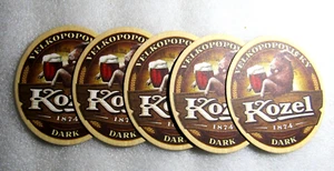 5 montañas rusas de cerveza de colección Breweriana Velkopopovitsky KOZEL de dos caras claro oscuro - Imagen 1 de 4