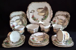 Rare Vintage Art Deco Radford's Fenton England Dysart Pattern Tea for Four 1928 - Picture 1 of 17
