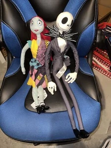 Disney Parks Nightmare Before Christmas Large Jack Skellington & Sally Plush NWT - Picture 1 of 1