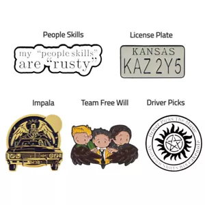 Supernatural Themed Enamel Pins - Picture 1 of 1