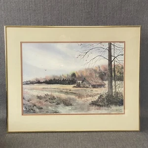 Rita Smith Kunst Landschaft ScheuneLand Süd gerahmt 30/200 handsigniert - Bild 1 von 7