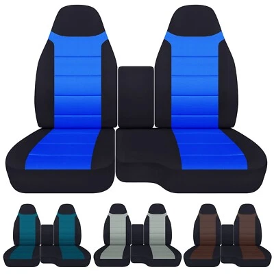 Fits 1991-2012 FORD RANGER 60/40 seat with console pick up seat covers 8 colors - Image 1 of 4