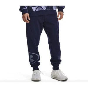 Under Armour UA Men's Rival Fleece Logo Joggers Sweatpants Medium Navy - Picture 1 of 5