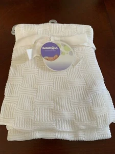 Neu mit Etikett 2012 Babys R US weiß Zopfmuster Kinderbett Decke 100 % Baumwolle - Bild 1 von 3