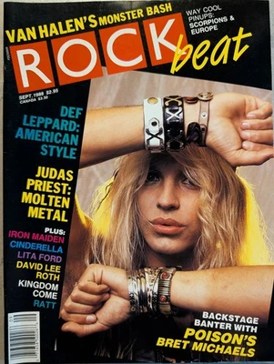 Rock Beat Magazine September 1988 Poison, Lita Ford, Def Leppard, Iron Maiden  - Image 1 of 4