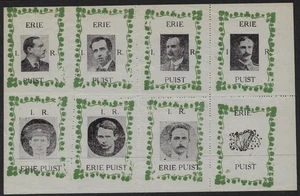 Ireland RARE 1916 Rising “Erie Puist” stamps sheet. (a6814 - Picture 1 of 3