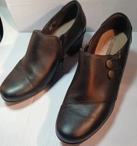 Clarks Collection Women's Emslie Warren Leather Shooties Black 8.5m - Picture 1 of 11
