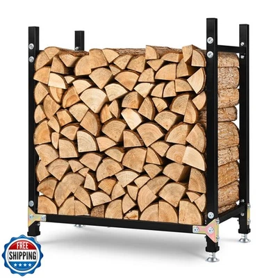 Estante de leña M METERXITY 24 pulgadas exterior, duradero estante de leña Foto 1 de 4