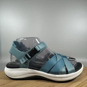 Clarks CloudSteppers Mira Tide Comfort Sandals Womens 7 Blue Adjustable Straps - Picture 1 of 8