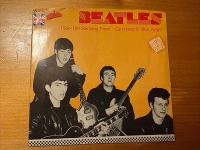 The Beatles ‎– Saw Her Standing There/Can't Help It Blue Angel 1982 45 Vinyl VG+ - Image 1 of 4