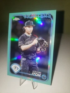 HIROMI ITOH (伊藤 大海) 2024 Topps Chrome NPB AQUA REFRACTOR 001/199 Hokkaido Nippon - Bild 1 von 6