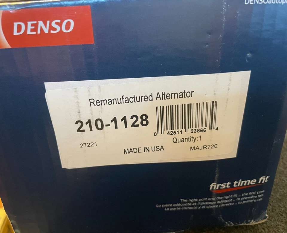 Alternator DENSO 210-1128 Reman For 07-16 ES350 Highlander RX350 toyota lexus - Image 1 of 1