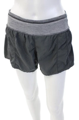Pantalones cortos deportivos para correr Lululemon grises talla 6 para mujer Foto 1 de 4