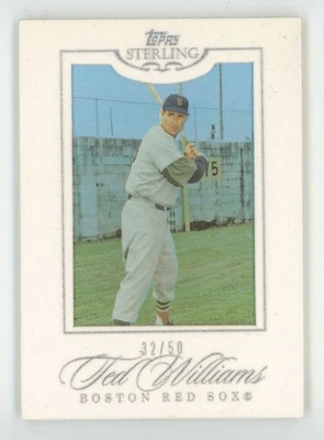 Ted Williams 2006 Topps Sterling Framed White /50 #61 Boston Red Sox - Image 1 of 3