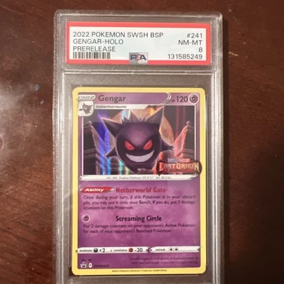 Gengar - Prerelease SWSH241 Sword & Shield Promo Stamped Cards Holo PSA 8 NMint - Image 1 of 2