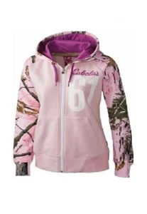 Womens Size M Cabelas Full Zip Hoodie Pink Camo New - Picture 1 of 3