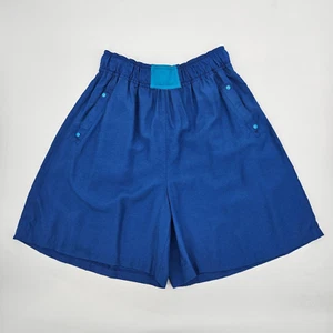 Vintage Spenard Weekend Culotte Shorts Women's Size Medium Blue 90's High Rise - Picture 1 of 9