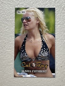 Elisha Cuthbert rare MH Cut Rug👙 #'d 3/3 Tobacco card no. 303🔥
