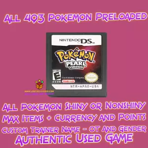 Pokémon Pearl Authentic Nintendo Ds all 493 Pokemon and Items - Picture 1 of 12