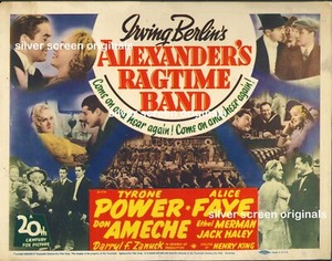 Alexander's Ragtime Band ORIGINAL US Title Lobby Card Alice Faye Irving Berlin