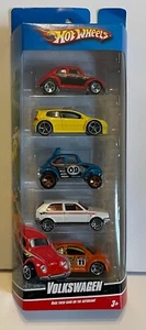 Hot Wheels VW Volkswagen 5 Pack 2008 Golf GTI Beetle Baja Beetle Beetle Cup Golf - Picture 1 of 8
