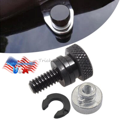 Tuerca de tornillo de perno de asiento de guardabarros trasero negro para Harley Softail Dyna Electra Road Glide Foto 1 de 4