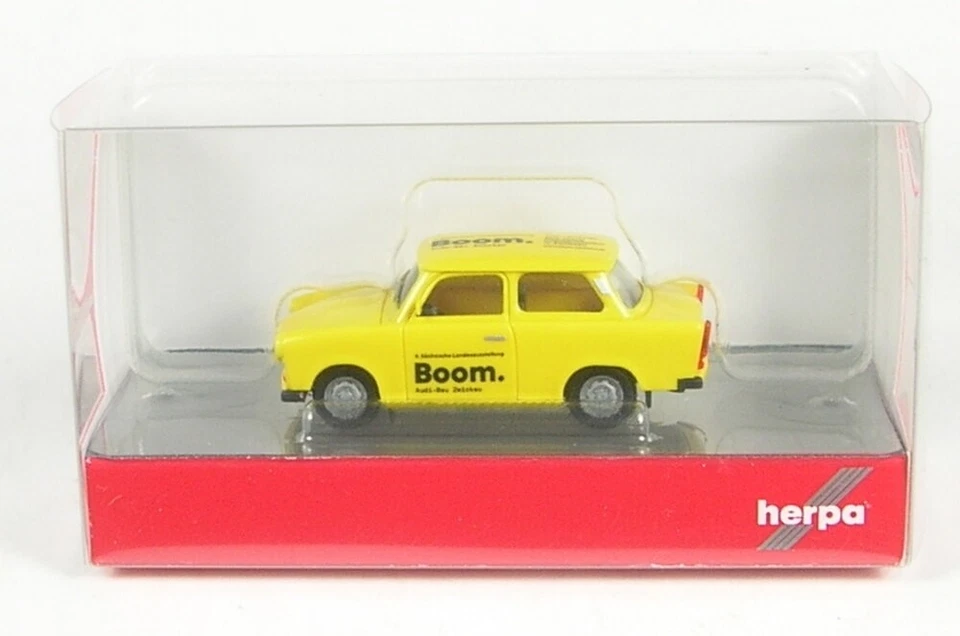 Trabant 601 S (Yellow) Boom - 4th Saxon State Exhibition 1:87 Herpa - Image 1 of 1