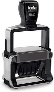 Trodat 5460 Heavy Duty Dater, Month Day Year Format, Size 1-5/16”H x 2-1/4”W - Picture 1 of 4