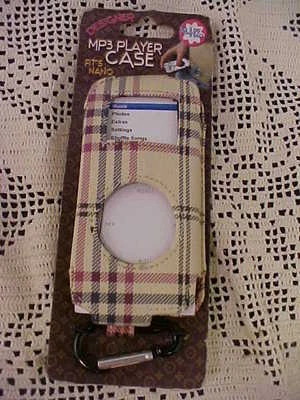 Estuche para Reproductor de MP3 Se Adapta a Nano Tiene Soporte de Clip en la Parte Inferior Diseñador a Cuadros NUEVO  Foto 1 de 4